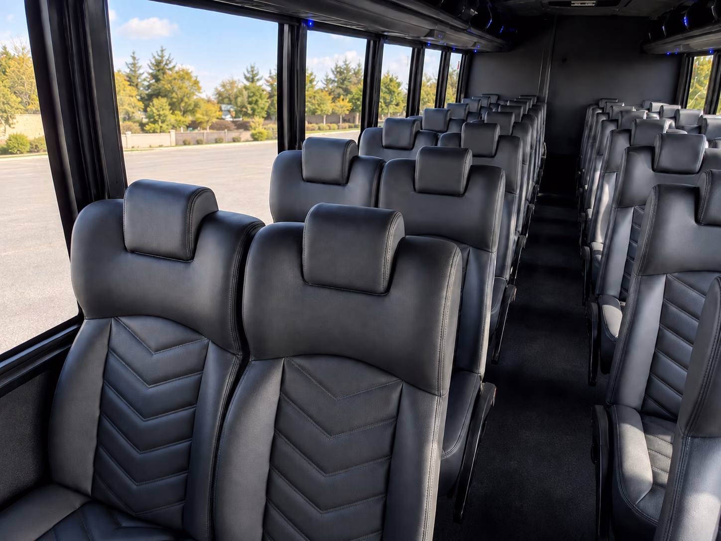 pittsburgh 18 passenger minibus interior