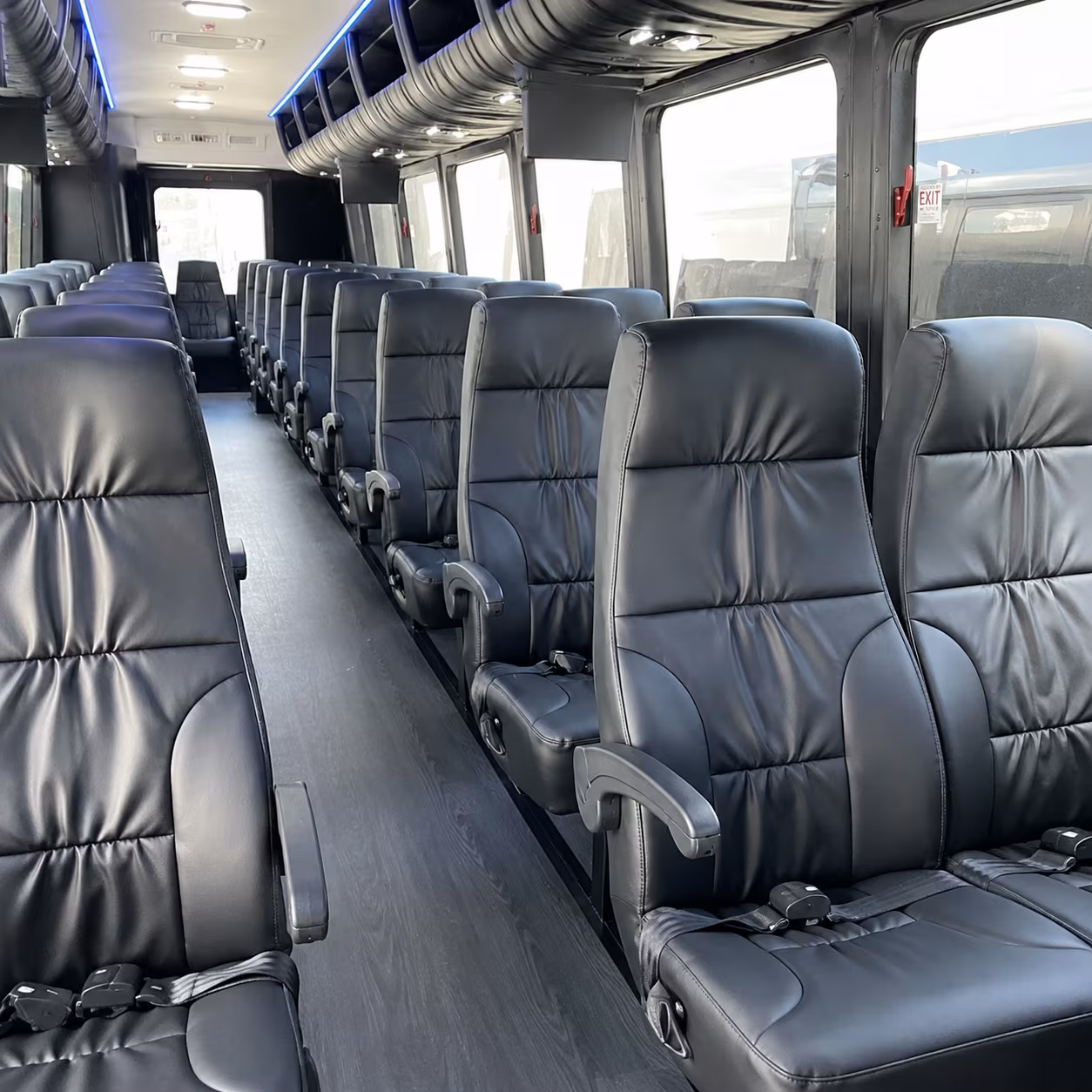 pittsburgh 25 passenger minibus interior
