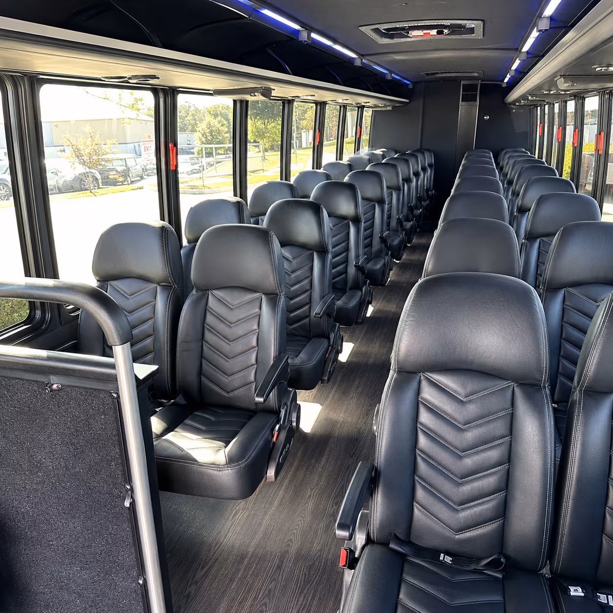 pittsburgh 28 passenger minibus inside