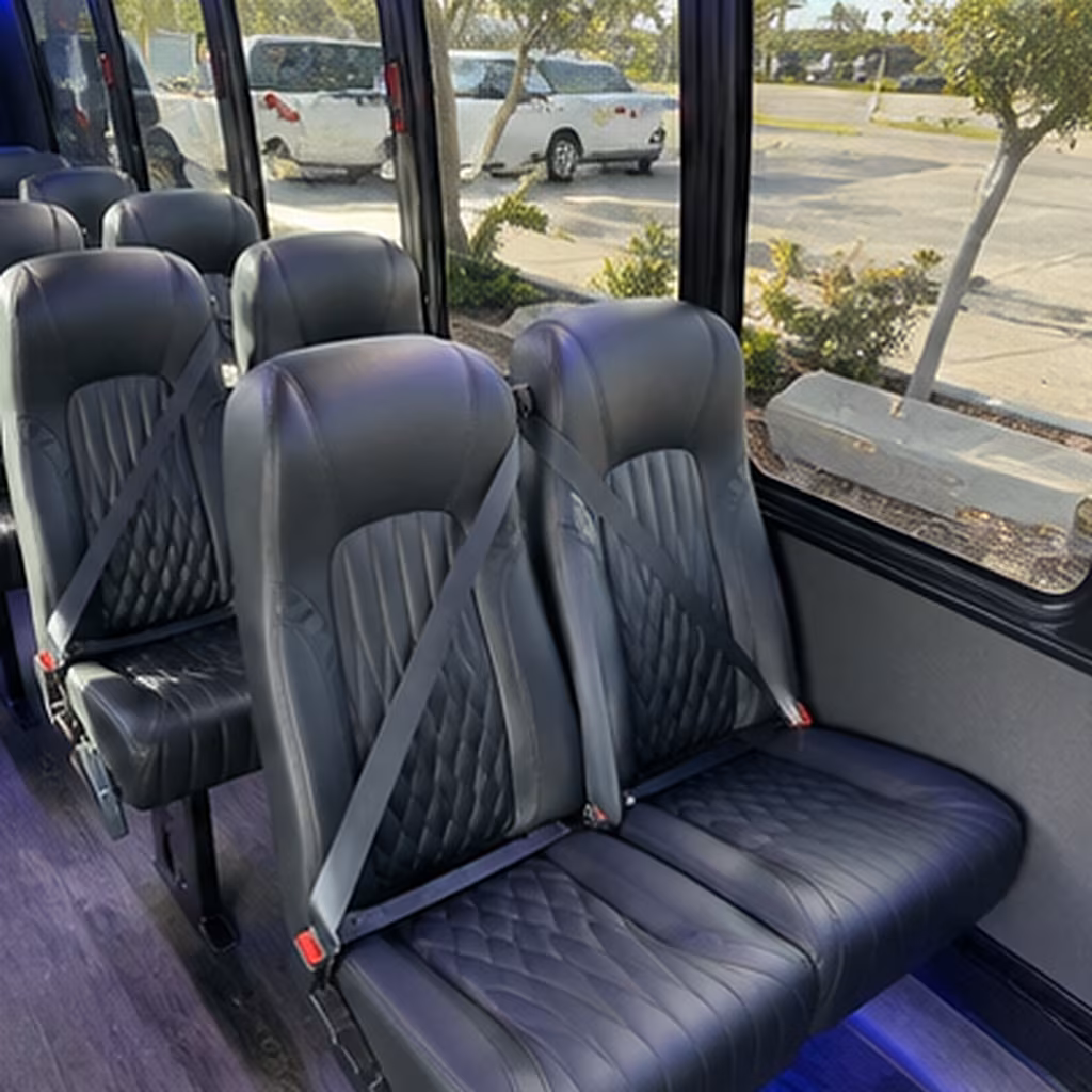 pittsburgh 28 passenger minibus interior
