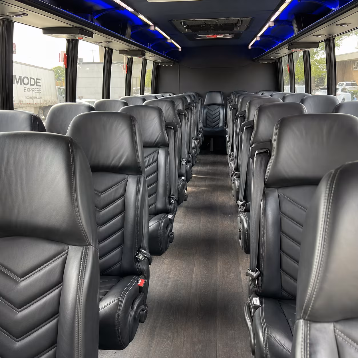 pittsburgh 35 passenger minibus interior