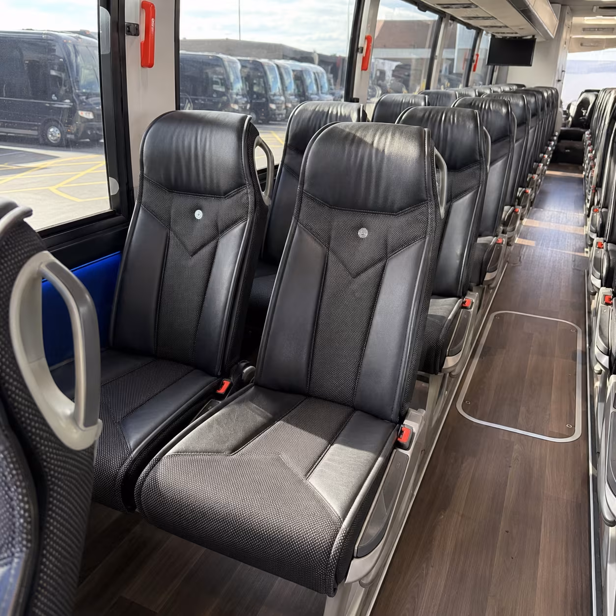 pittsburgh 56 passenger charter bus inside