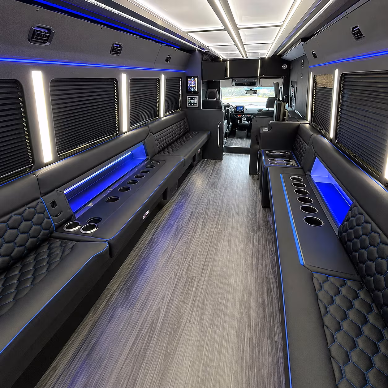 pittsburgh party bus rental interior